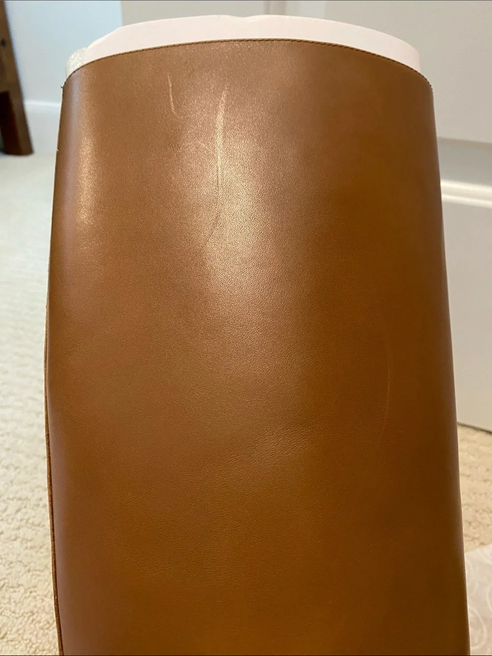 Tory Burch Cognac Leather Knee-High Riding Boots